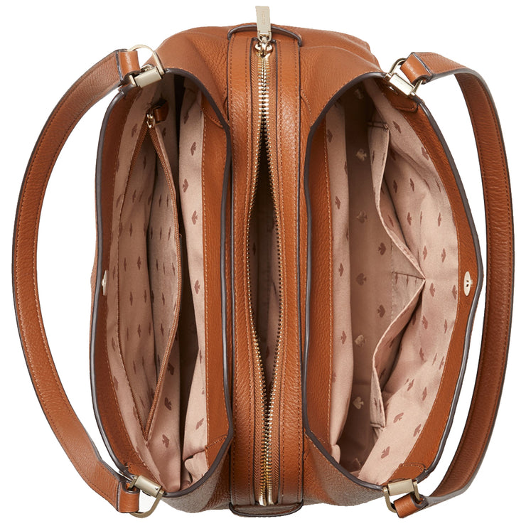 Kate Spade Leila Medium Triple Compartment Shoulder Bag in Warm Ginger –  