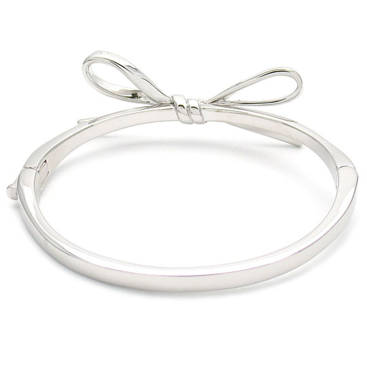 Kate Spade Skinny Mini Bow Bangle Bracelet in Silver o0ru2912 –  