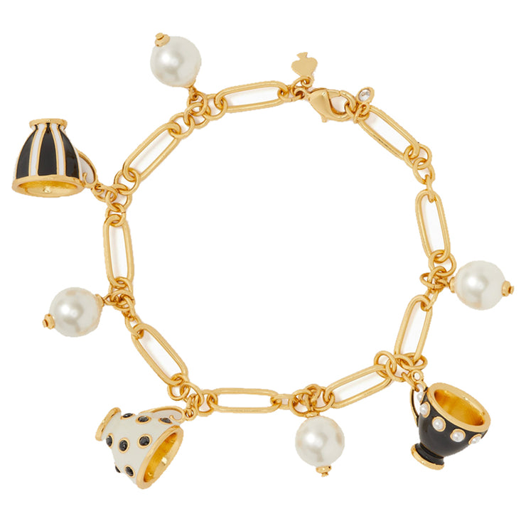 Kate Spade Alice in Wonderland Teacup Charm Bracelet in Neutral Multi –  