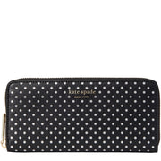 Kate Spade Sylvia Lips Slim Continental Wallet- Navy Multi