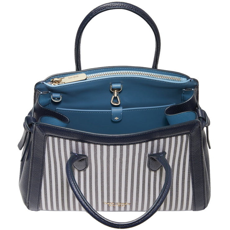 Kate Spade Knott Stripe Medium Satchel Bag in Blazer Blue Multi pxr004 –  