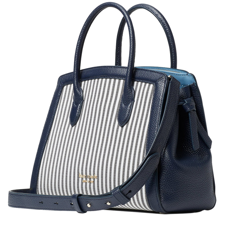 Kate Spade Knott Stripe Medium Satchel Bag in Blazer Blue Multi pxr004 –  