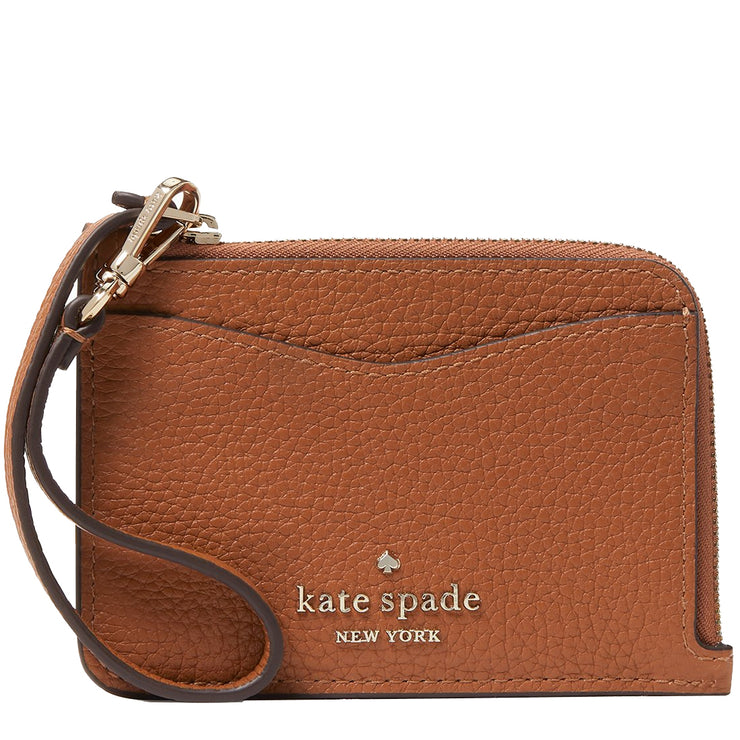 Kate Spade Leila Small Card Holder Wristlet in Warm Gingerbread wlr003 –  