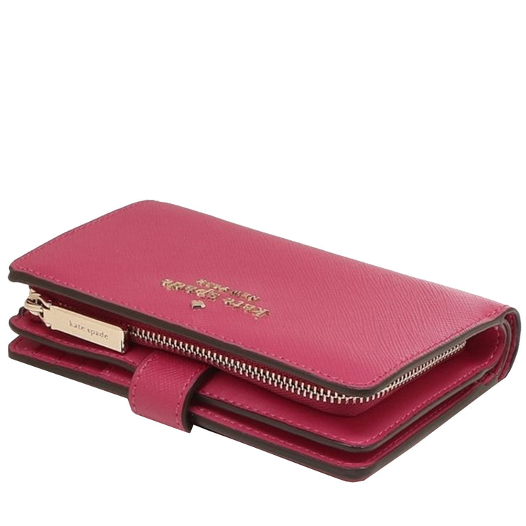 Kate Spade Staci Medium Compact Bifold Wallet in Pink Ruby wlr00128 –  