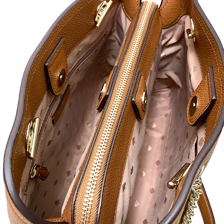 Kate Spade Jordyn Medium Chain Handle Tote Bag in Warm Gingerbread wkr –  