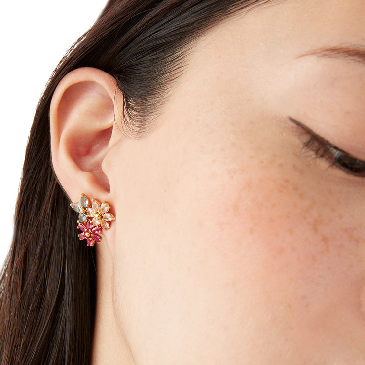 Kate Spade First Bloom Cluster Studs Earrings in Multi k6916 –  