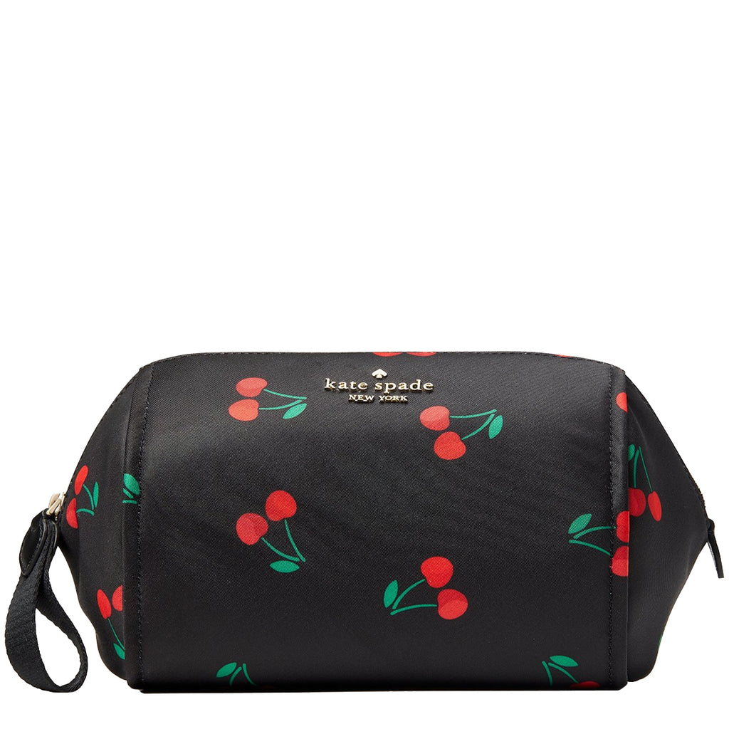 Kate Spade Chelsea Medium Cherry Makeup Bag in Black Multi k6187 –  