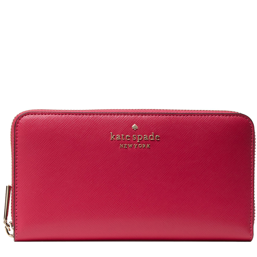 Kate Spade Spade Flower Coated Canvas Zip-Around Continental Wallet in Pink  Multi pwr00085 –