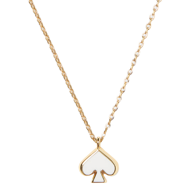 Kate Spade Everyday Spade Enamel Mini Pendant Necklace in White o0ru30 –  