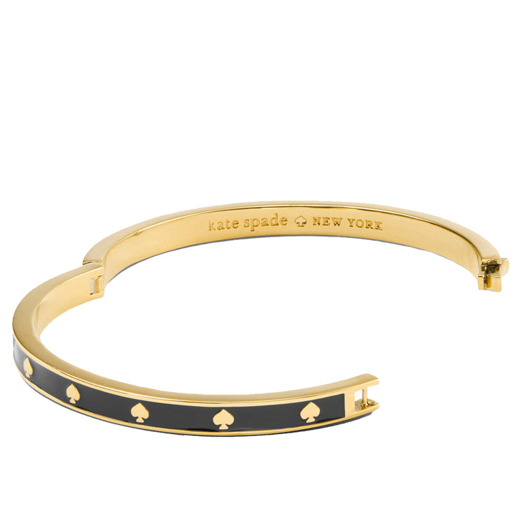 Kate Spade Spot the Spade Enamel Hinged Bangle Bracelet in Black o0ru2 –  