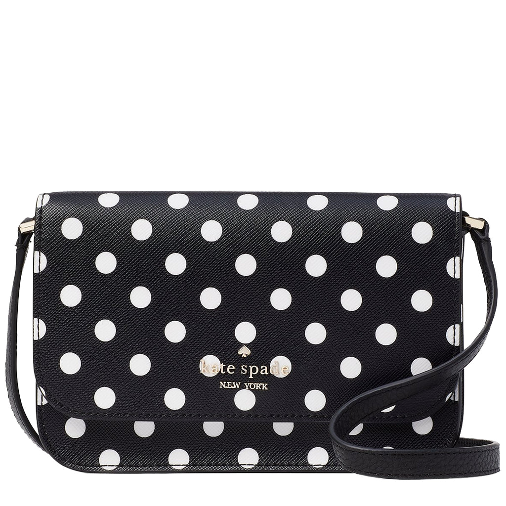 Kate Spade Gardenia Floral Print Addison Clutch Crossbody Bag, Black Multi