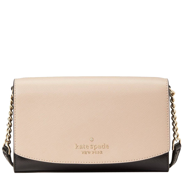 Kate Spade Staci Colorblock Small Flap Crossbody Bag in Warm Beige Mul –  