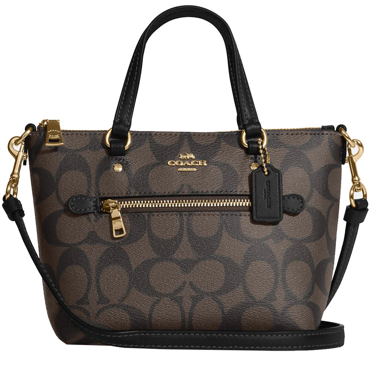 Coach Mini Gallery Crossbody Bag in Signature Canvas in Gold/ Brown Bl –  