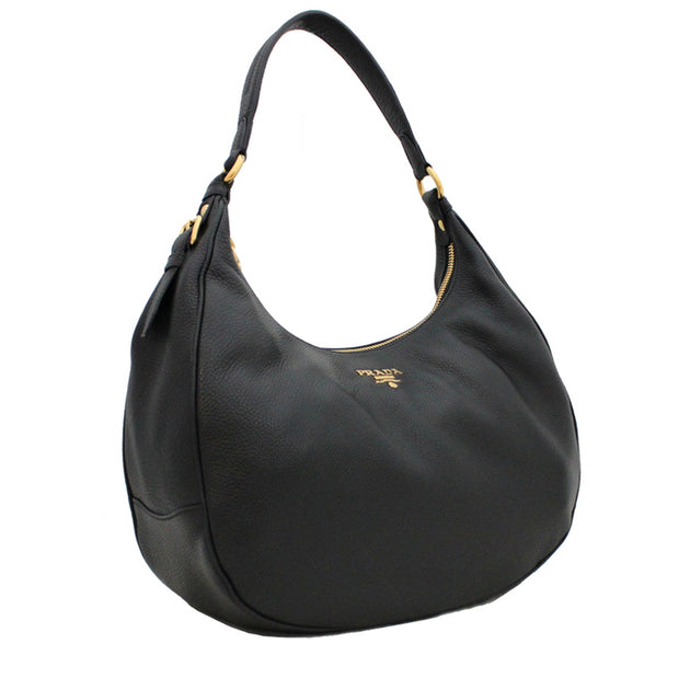 Prada B4311M Vitello Daino Leather Hobo Bag – 