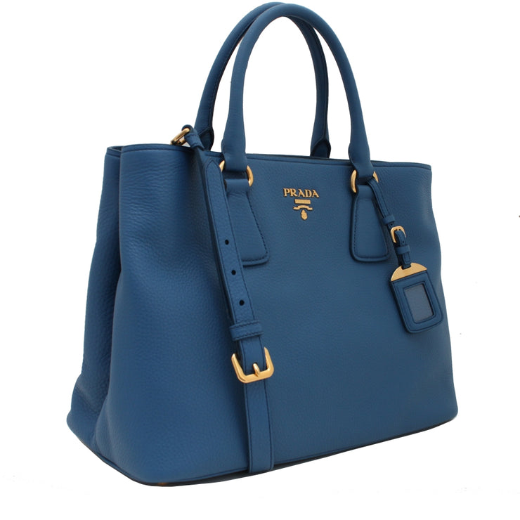 Prada BN2794 Vitello Daino Leather Convertible Shopping Tote Bag –  