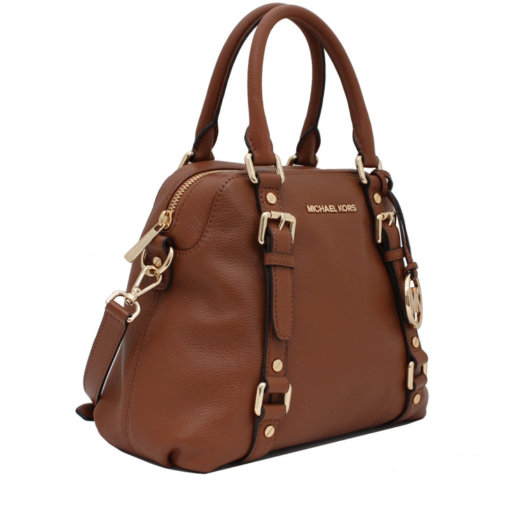 Michael Kors Bedford Medium Bowling Leather Satchel Bag – 