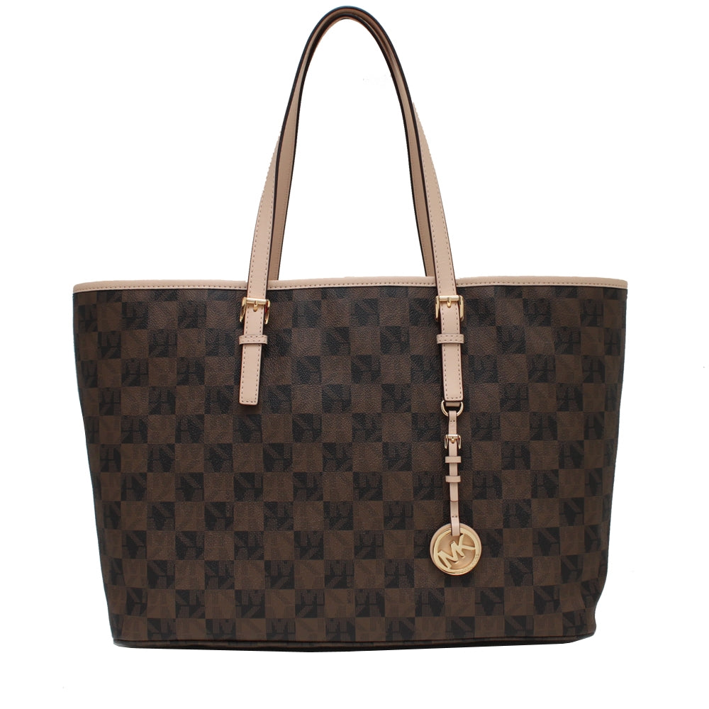 michael kors brown checkered purse