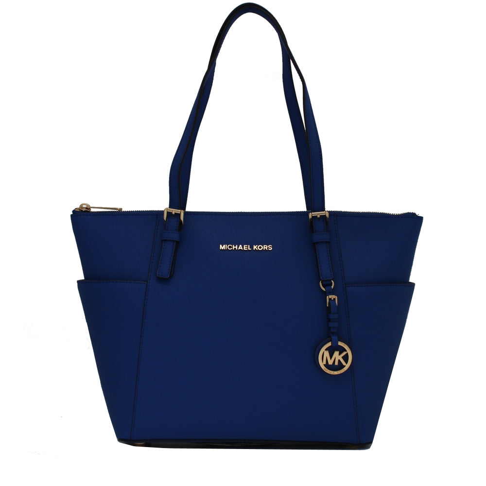 Michael Kors Jet Set East West Top-Zip Saffiano Leather Tote Bag –  