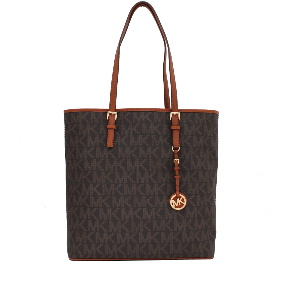 Michael Kors Signature Jet Set Travel North South Multifunction Tote ...