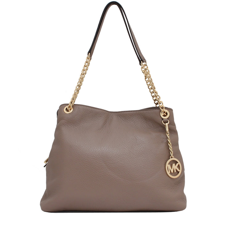 Michael Kors Jet Set Travel Large Chain Shoulder Tote Brown MK Signature  194900658147  eBay