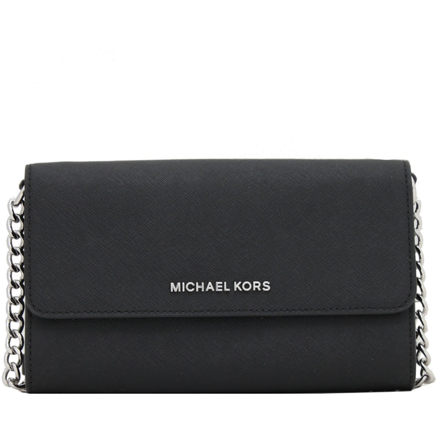 Michael Kors Jet Set Travel Saffiano Leather Smart Phone Large Crossbody  Bag – 