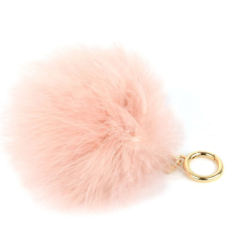 Michael Kors Large Round Feather Pom Pom Key Charm – 