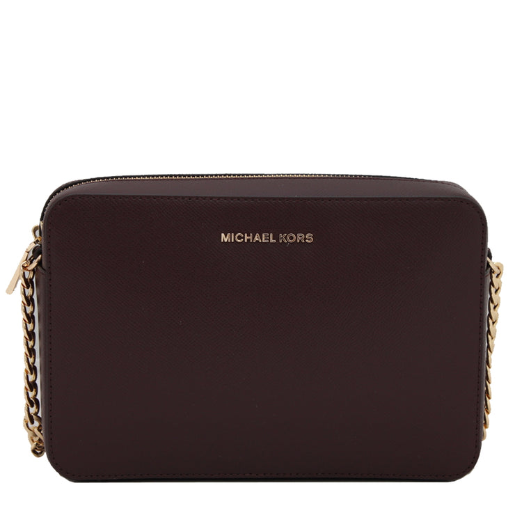 Michael Kors Jet Set Large Saffiano Leather Crossbody Bag- Barolo –  