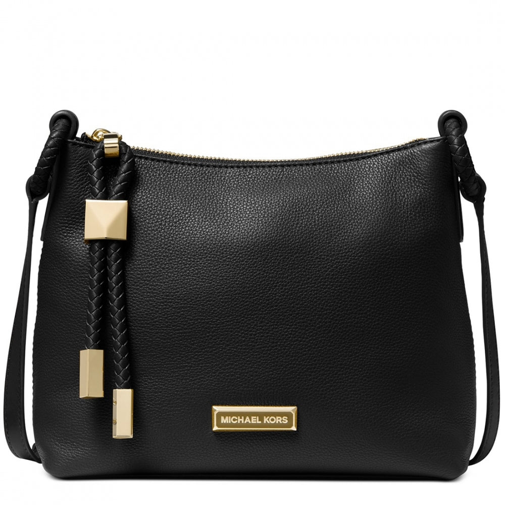 Michael Kors Lexington Large Pebbled Leather Crossbody Bag Black