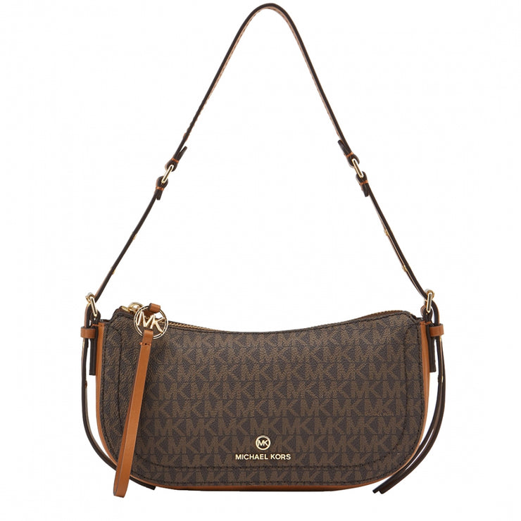 Michael Kors Signature Camden XS Pochette Bag- Brown/ Acorn –  