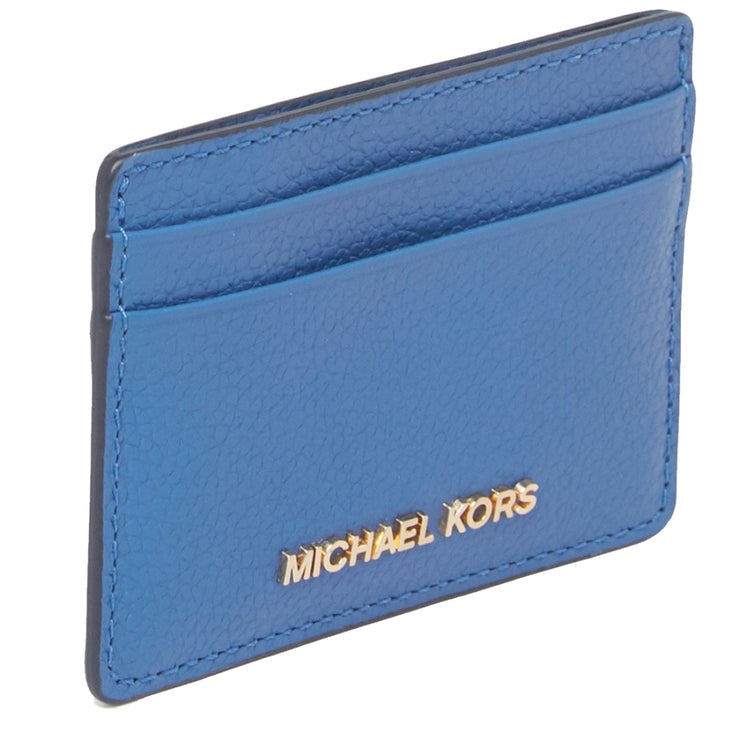 Michael Kors Pebbled Leather Card Case in Vintage Blue – 