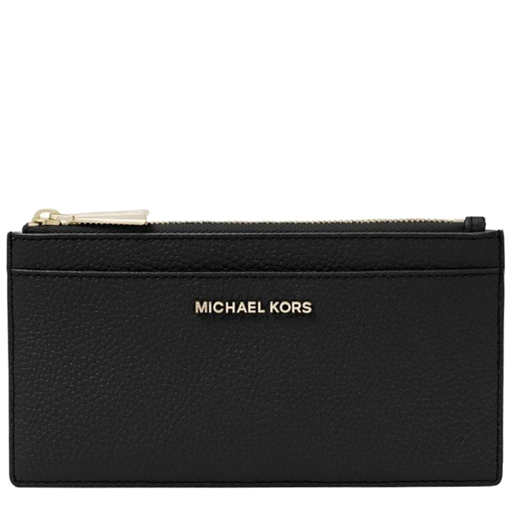 Michael Kors Large Slim Leather Card Case in Black – 