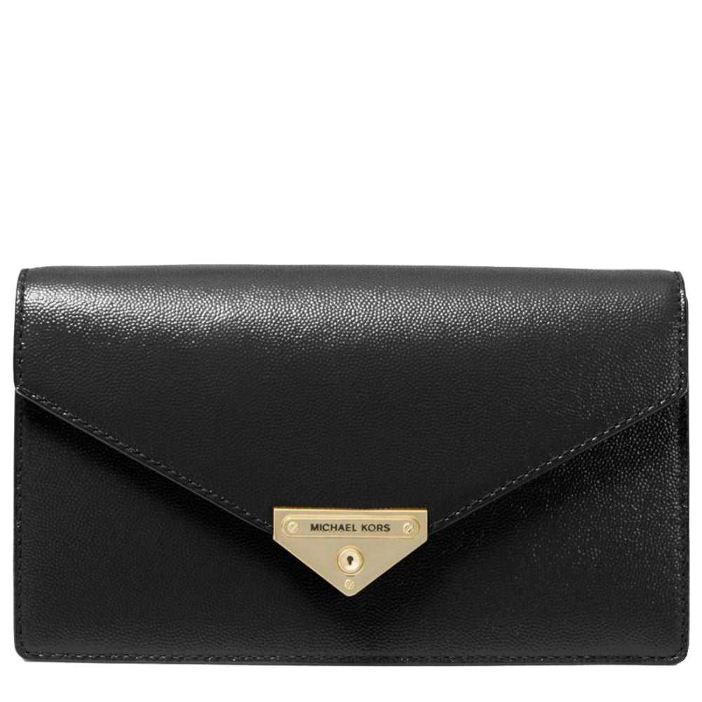 Michael Kors Grace Medium Patent Leather Envelope Clutch Bag in Black ...