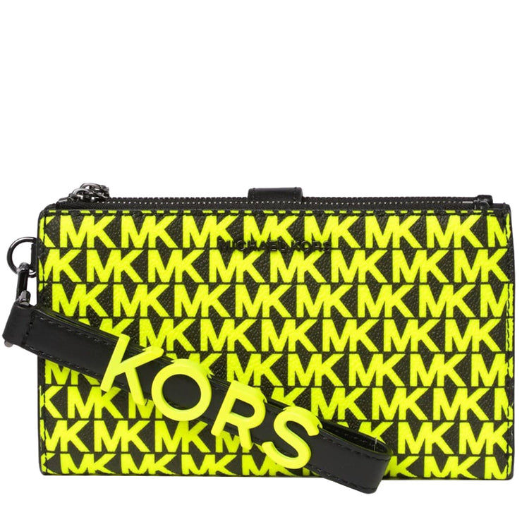 Michael Kors Adele Logo Smartphone Wallet in Black/ Neon Yellow –  