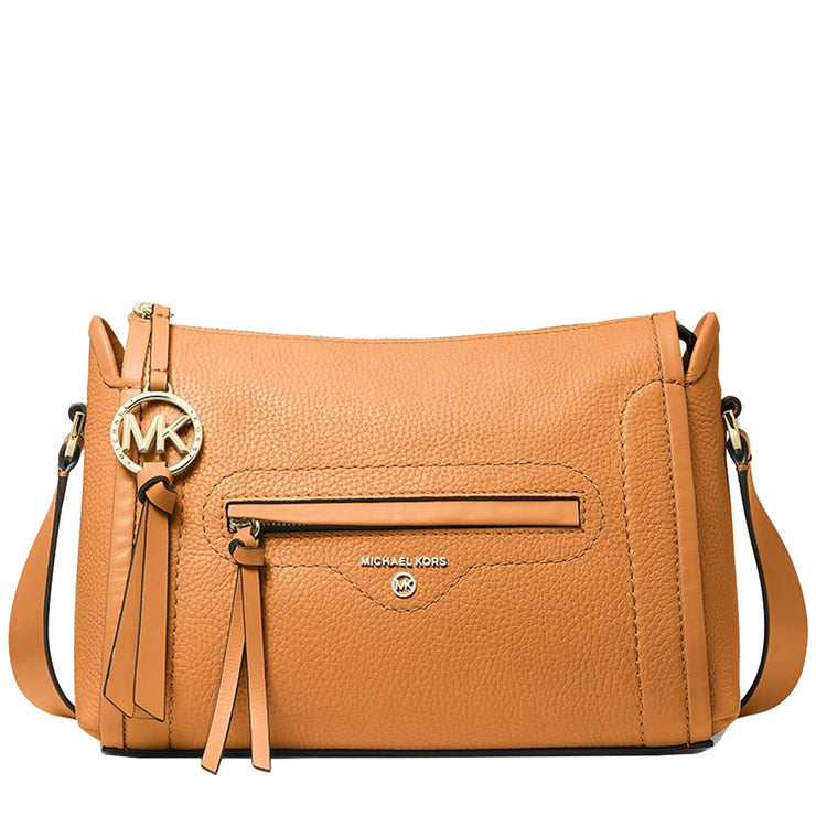 Michael Kors Carine Large Pebbled Leather Crossbody Bag in Cider –  