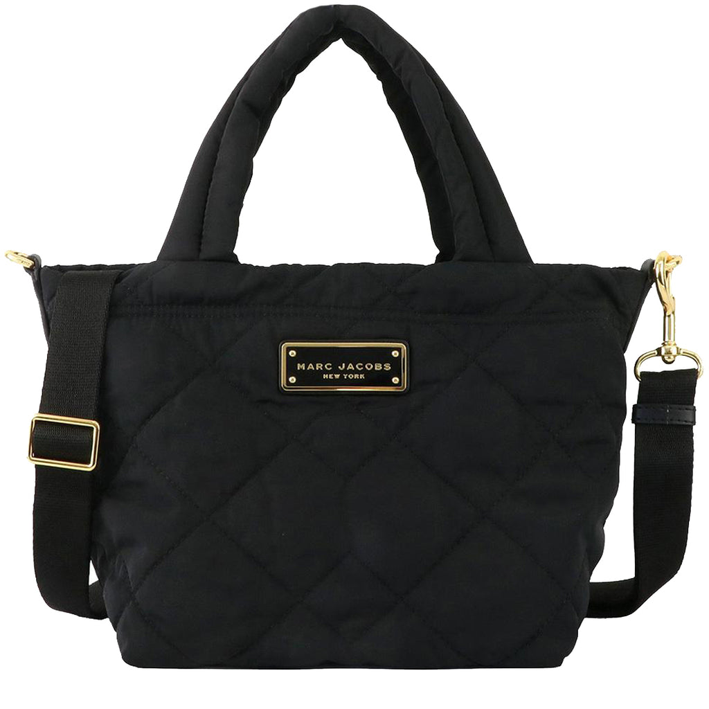NWT RETAIL $275 MARC JACOBS Quilted Nylon Tote BLACK LARGE-zipper Top🌸  191267862415