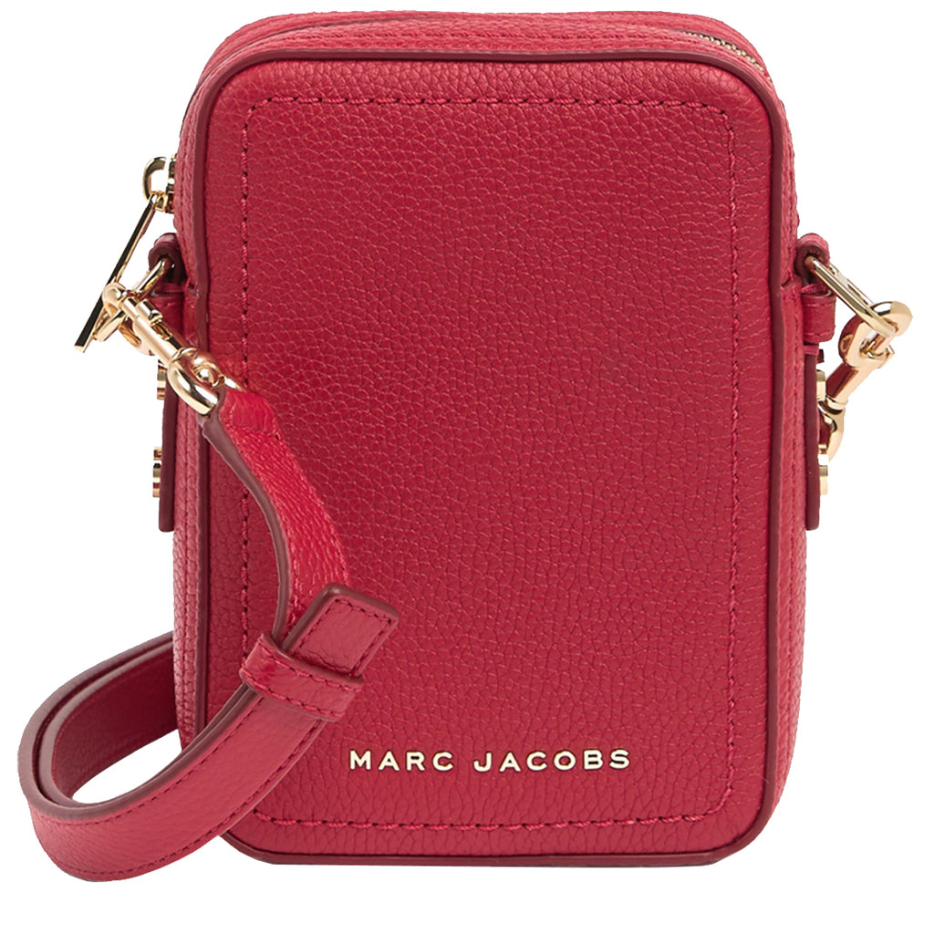 Marc Jacobs H131L01RE21-696 Peach Whip Pink With Gold Hardware Women's  North South Leather Crossbody Bag: Handbags