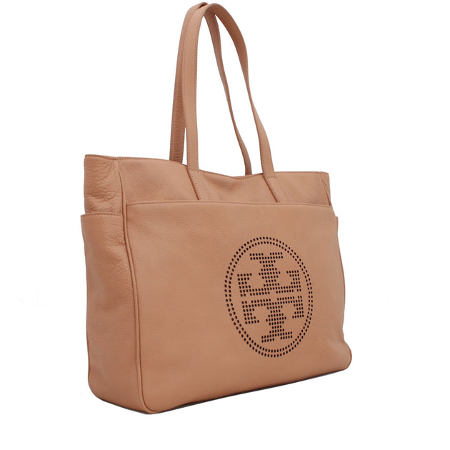 Tory Burch Perforated Logo East West Leather Tote Bag – 