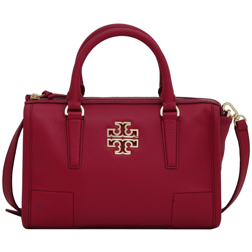 Tory Burch Britten Small Leather Satchel Bag – 