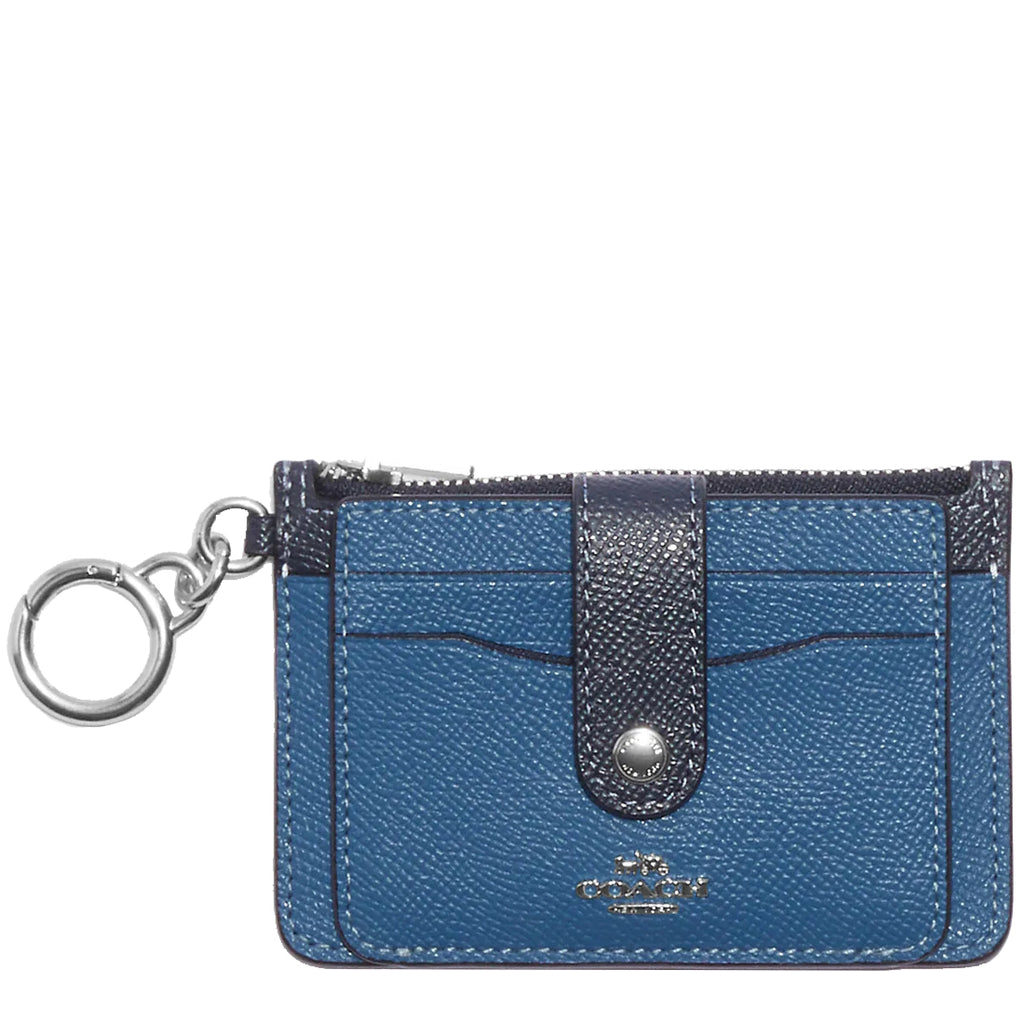 COACH Mini Skinny ID Case in Embossed Textured Leather