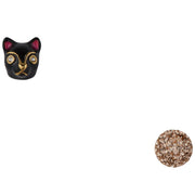 Kate Spade House Cat Asymmetrical Stud Earrings in Black Multi o0R0030 –  