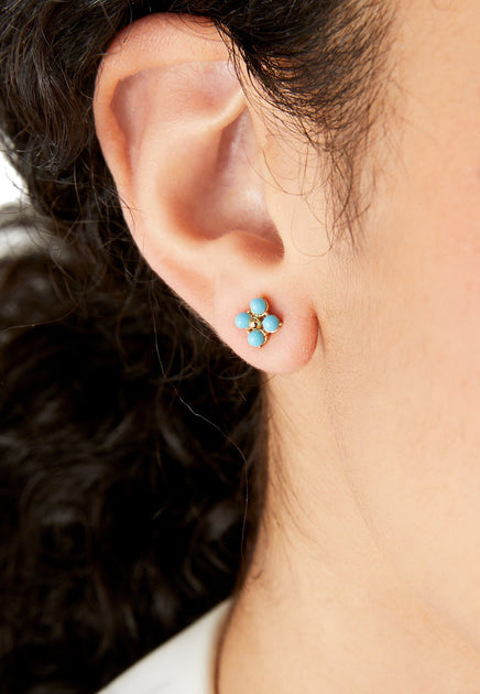 Kate Spade Miosotis Flower Studs Earrings in Blue Multi k8047 –  
