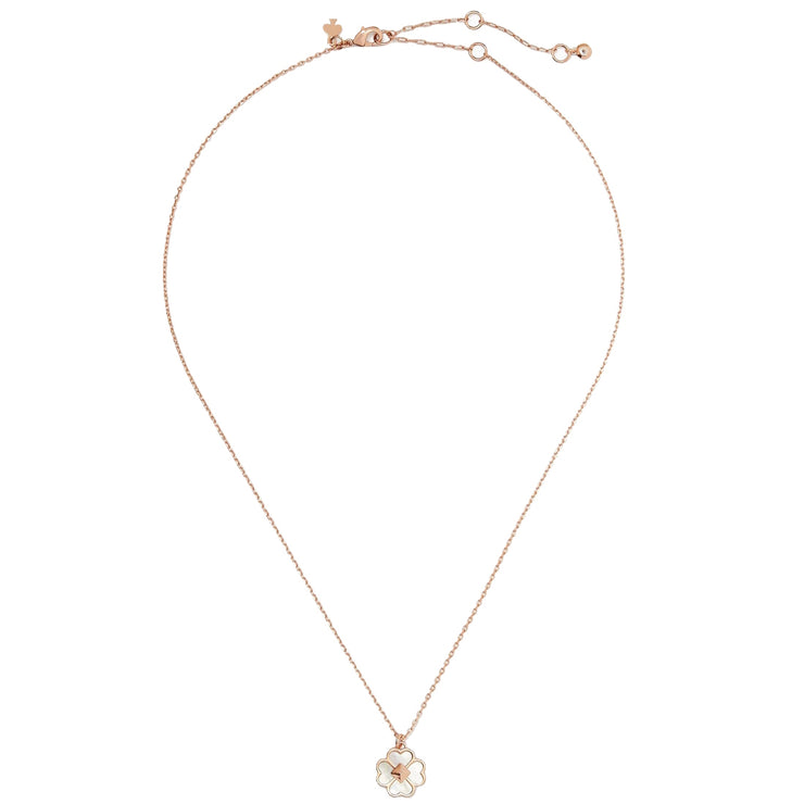 Kate Spade Spades & Studs Mini Pendant Necklace in Cream Multi/ Rose G –  