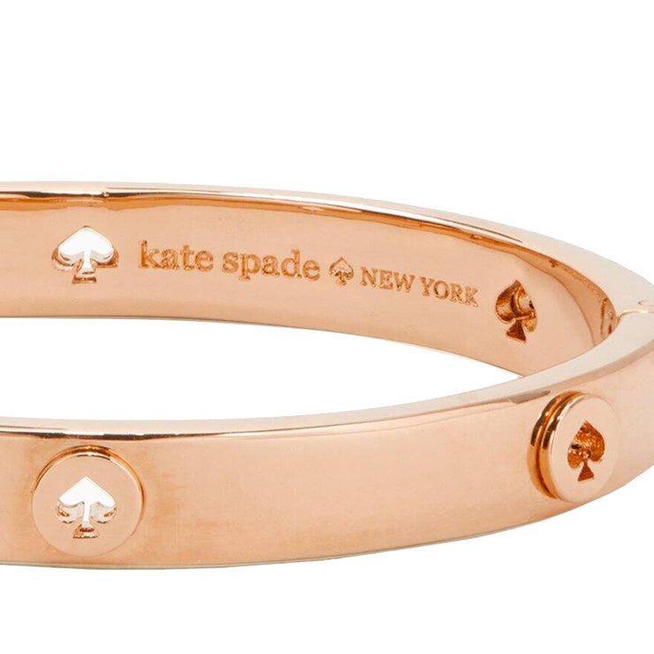 Kate Spade Spot the Spade Studded Hinged Bangle Bracelet in Rose Gold –  