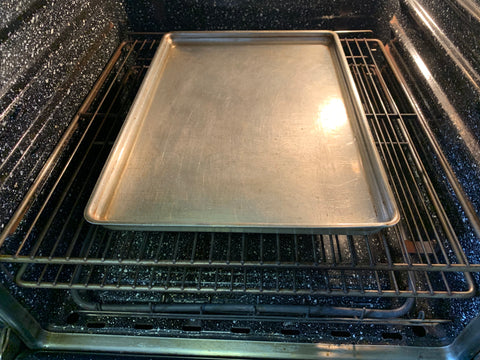 pan in oven