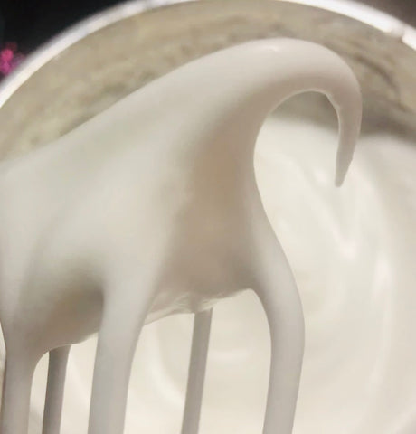 White mix on whisk