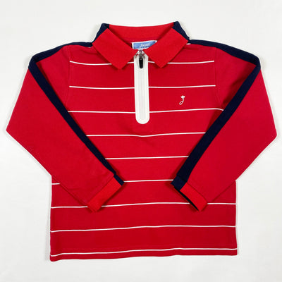 Jacadi red striped zip polo 3A/96 1