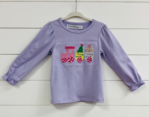Magical Christmas Train | Girl Tee - Addie Lou Blu