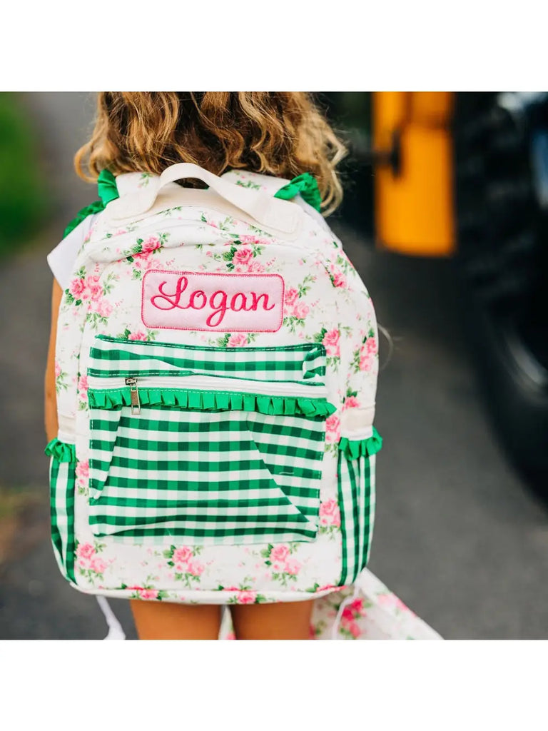 Pink Gingham Ruffle Backpack – Addie Lou Blu