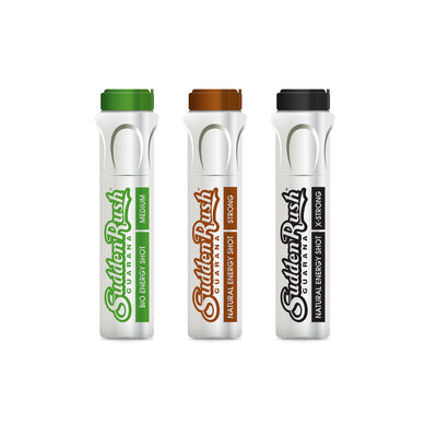 <strong> SuddenRush Guarana</strong> <br>The Test-Set, Mixed <br> (3 Ampullen á 11 ml) - SuddenRush Shop - The Natural Energy Shot