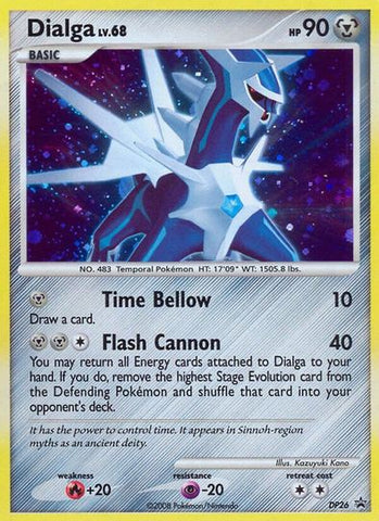 Pokemon Card Dialga LV.68 Diamond & Pearl 1/130 HEAVILY PLAYED Reverse Holo  Rare